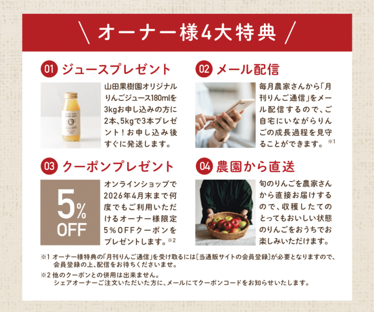 あら、りんご。の木シェアオーナー2025 | あら、りんご